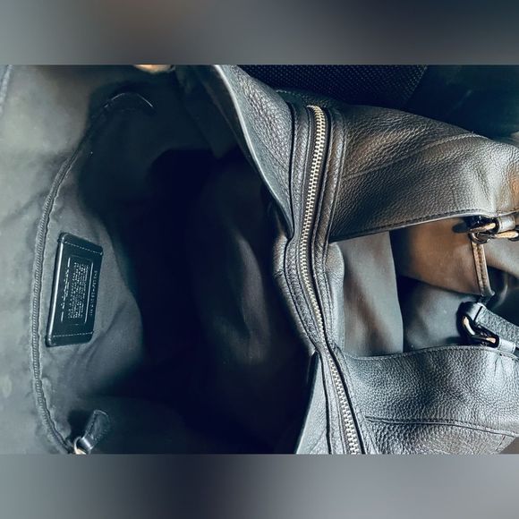 Coach Large Lexy Shoulderbag, Black Pebble Leather with Silver Hardware - Picture 11 of 11